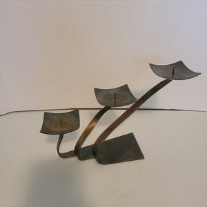 VTG MCM Ferart Sculptural Candle Holder Artisan Metal Modernist Hand Forged